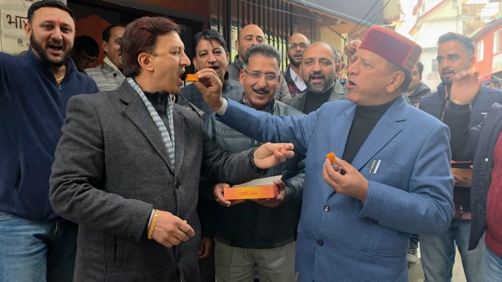 Shimla: Celebrations in Shimla after BJP's victory in municipal elections