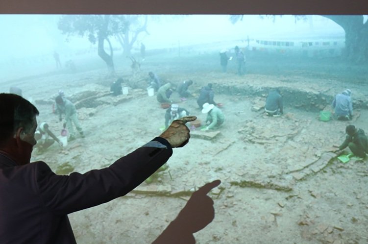 Kathmandu: The country's first semicircular ancient Buddhist temple has been discovered in Kapilvastu, Nepal.