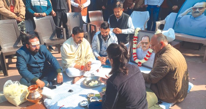 Haridwar: Ajit Pawar's Ashes Immersed in the Ganges; NCP Youth Wing Begins Ash Urn Procession