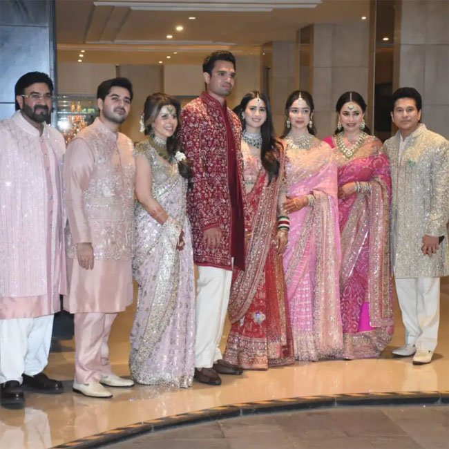 Mumbai: Arjun Tendulkar and Sania Chandok's wedding took place in the presence of celebrities