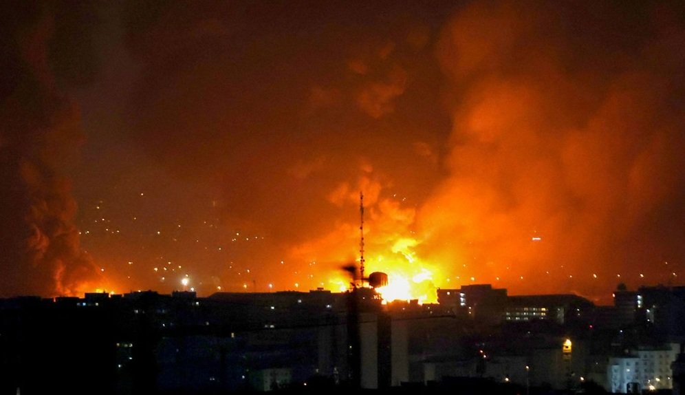 Kuwait City: Iran launches drone strikes in Kuwait, engulfing airport fuel depot in flames.