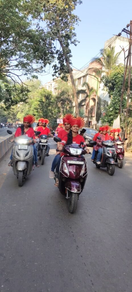 Mumbai: Students from Sankalp English School in Thane organized a bike rally on Women's Day.