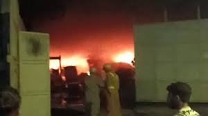 Noida: Massive fire at meter factory in Noida, two dozen vehicles deployed to extinguish the blaze