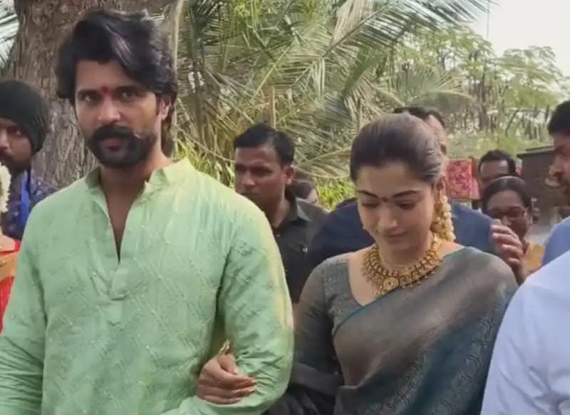 Mumbai: Rashmika and Vijay engaged in puja after wedding, reception on March 4