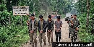 Imphal: Four Militants Arrested at Myanmar Border