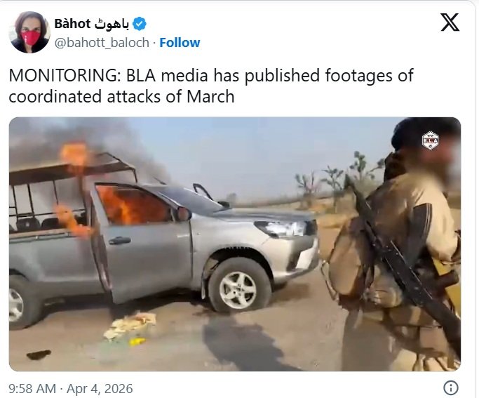 Islamabad: 86 Personnel of Pakistan Security Forces Killed in Balochistan; BLA Claims Responsibility