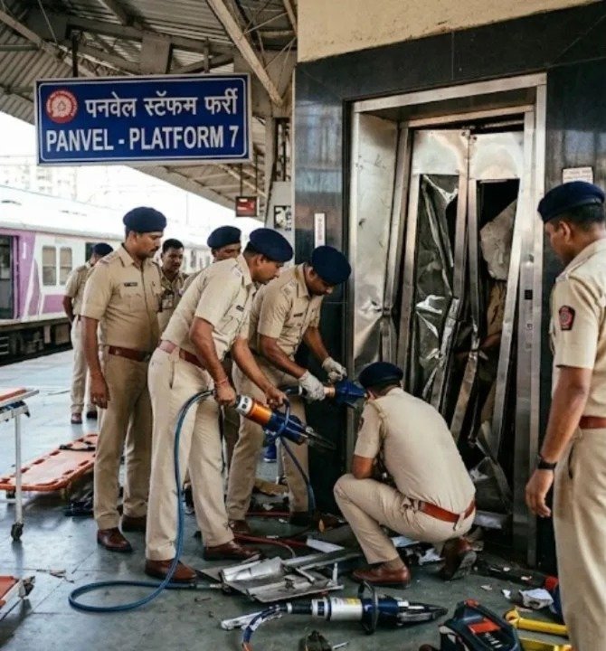 Navi Mumbai: Elevator Falls at Panvel Station