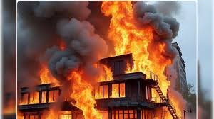 Thane: Fire Breaks Out on the Top Floor of a Building