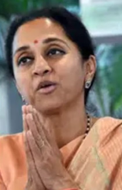Mumbai: MP Supriya Sule's Car Hit by Another Vehicle on Mumbai-Pune Highway; She Escapes Unhurt