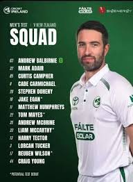 New Delh : newzealand test ke liye ireland team ghoshit nai delhi : (New Delhi) ireland cricket board (Ireland Cricket Board) ne newzealand ke khilaf hone wale aitihasik test match ke liye 14 sadsyiy team ki ghoshana kar di hai। yah mukabla 27 se 30 may tak belfast ke stormont maidan par khela jaega। andrew balbarni (Andrew Balbirnie) team ki kaptani karenge। wah test cricket mein 10vin baar ireland ki aguvai karenge। halanki team ko kai aham khiladiyon ki gairmaujudagi ka samna karna padega। paul sterling, bairi mcarthi, josh litil, gavin hoi aur jordan neel chot ke karan is mukabale se bahar ho gaye han। wahin jake egan, tom meys, liyam maikarthi aur ruben wilson ko pehli baar test cricket mein padarpan ka mauka mil sakta hai। dusri or newzealand ne bhi is mukabale ke liye apni team ki ghoshana kar di hai। kiwi team ki kaptani tom latham (Tom Latham) karenge, jabki star ballebaj ken williamson (Kane Williamson) bhi team ka hissa han। irland ki test team: andrew balbarni (kaptan), mark adir, curtis camphar, ked karmikal, stephen doheni, jake egan, mathew hamfries, tom meys, andrew macbrin, liyam mcarthi, harry tecter, lorkan takar, ruben wilson aur craig yang।
1,117
New Delhi: Ireland Squad Announced for New Zealand Test
New Delhi: Ireland Squad Announced for New Zealand Test