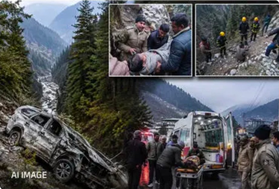 Bhavnagar: Car Carrying Tourists from Gujarat Plunges into Gorge Near Manali