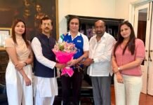 New Delhi : कॉमनवेल्थ गेम्स के लिए भारतीय दल के शेफ डी मिशन बनने पर रोहित राजपाल को डीओए, डीपीवीएल ने दी शुभकामनाएं